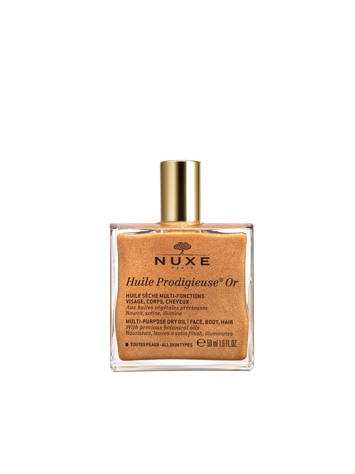 Nuxe huile Prodigieuse Or, Gesicht, Körper, Haare bietet Weichheit und  Glanz.